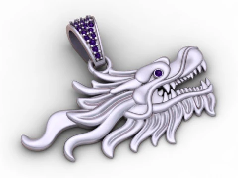 Golden Dracula Pendant 3D Printable Model 3D Print Model