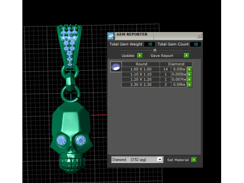 Golden Skull Face Pendant 3D Printable Model 3D Print Model