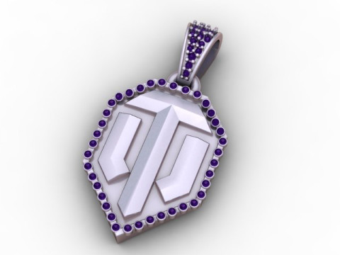 Goldener T-Alphabet-Anhänger, 3D-druckbares Modell 3D Druckmodell