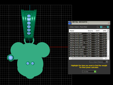 Golden Santa Mickey Mouse Pendant 3D Printable Model 3D Print Model