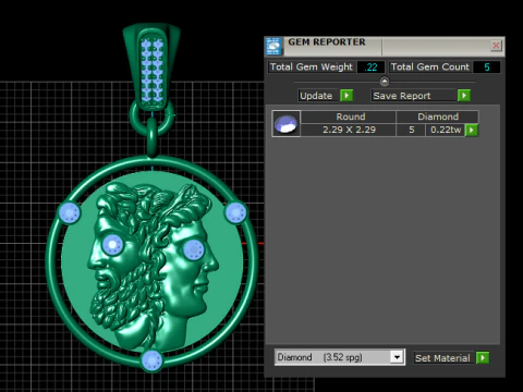 Double Face Coin Pendant 3D Printable Model 3D Print Model