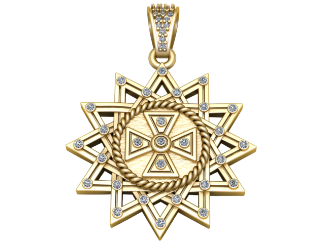 Modelo para impressão 3D com pingente de cruz com padrão de estrela Modelo de Impressão 3D .c4d .max .obj .3ds .fbx .stl .blend