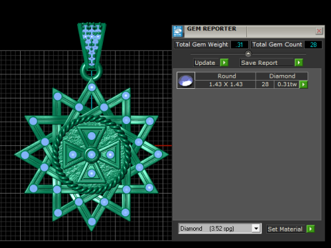 Modelo para impressão 3D com pingente de cruz com padrão de estrela Modelo de Impressão 3D