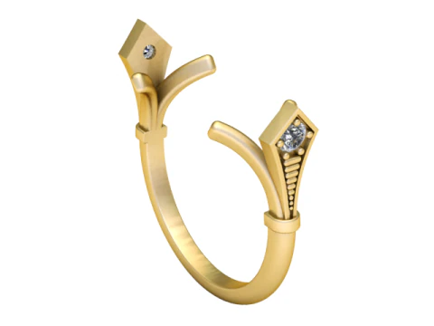 Elegantes offenes Goldring-3D-druckbares Modell 3D Druckmodell