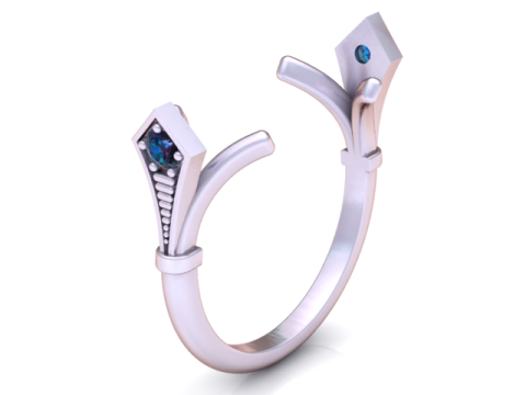 优雅的开口金戒指 3D 打印模型 3D 打印模型