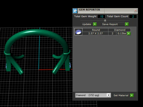 Elegant Open Gold Ring 3D Printable Model 3D Print Model