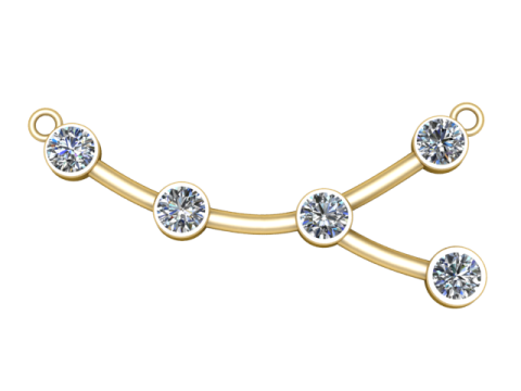Pendentif bijoux Constellation modèle imprimable en 3D Modèles 3D en vedette