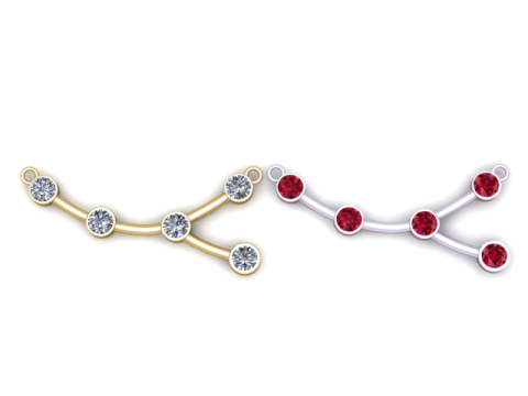 Тривимірна друкована модель ювелірного кулона Constellation 3D Принт Модель