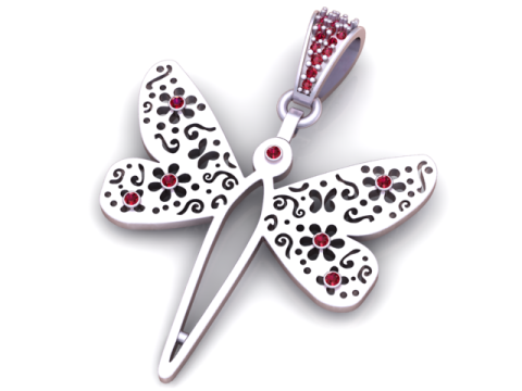 Colgante de libélula modelo imprimible en 3D Modelo de impresión 3D