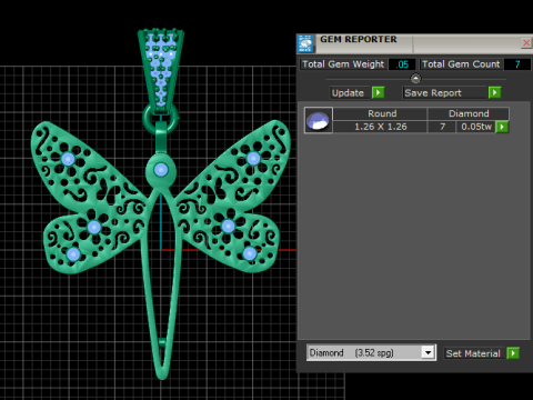 Colgante de libélula modelo imprimible en 3D Modelo de impresión 3D