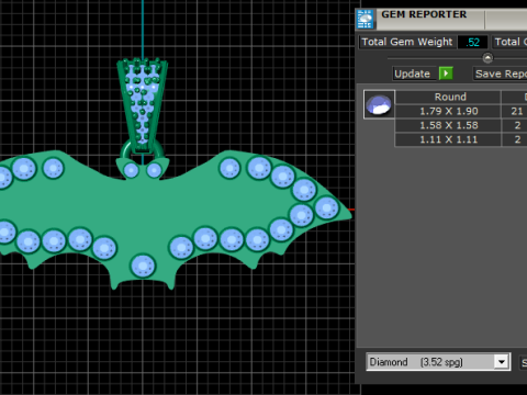 Bat Shape Pendant 3D Printable Model 3D Print Model