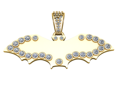 Modèle imprimable en 3D de pendentif en forme de chauve-souris Modèles 3D en vedette