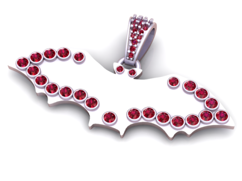 Bat Shape Pendant 3D Printable Model 3D Print Model