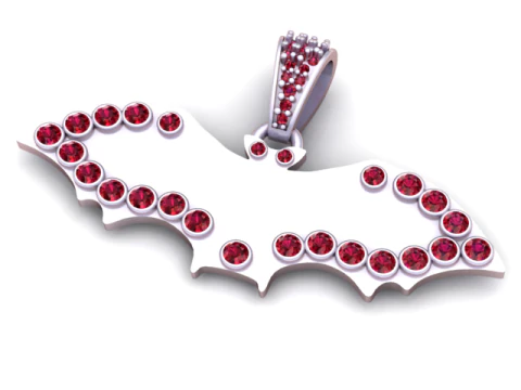 Bat Shape Pendant 3D Printable Model 3D Print Model