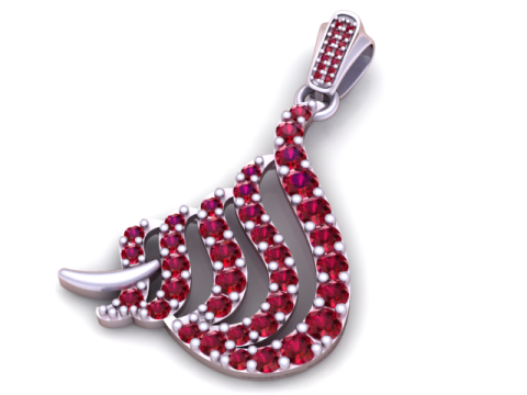 Elegante kalligrafiestijl hanger 3D-afdrukbaar model 3D printmodel