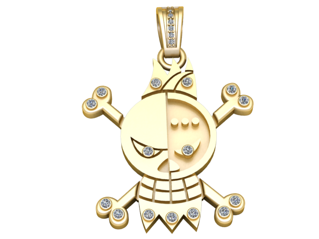 Skull Character Pendant 3D Printable Model 3D Print Model .c4d .max .obj .3ds .fbx .stl .blend