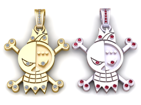 Skull Character Pendant 3D Printable Model 3D Print Model