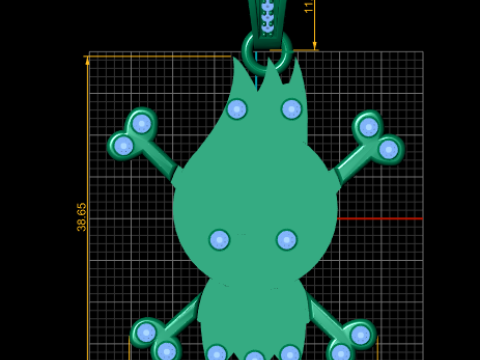 Skull Character Pendant 3D Printable Model 3D Print Model