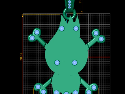 Skull Character Pendant 3D Printable Model 3D Print Model