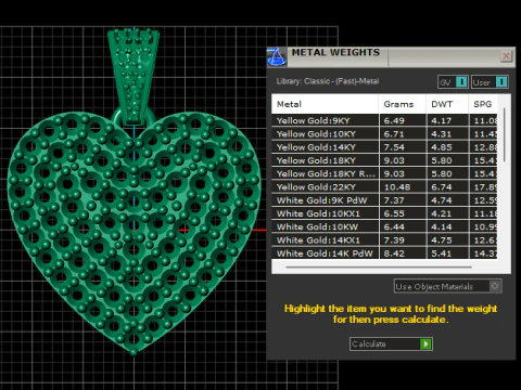 Diamond Heart Pendant 3D Printable Model 3D Print Model