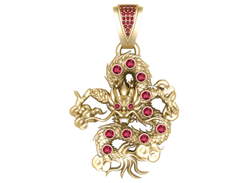 Dragon Pendant 3D Printable Model 3D Print Model