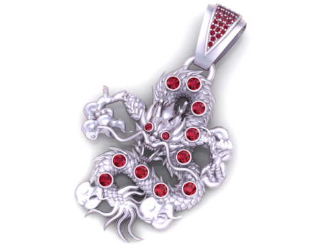 ड्रैगन पेंडेंट 3डी प्रिंट करने योग्य मॉडल 3D प्रिंट मॉडल