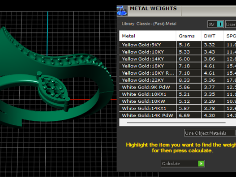 Golden Curve Ruby Ring 3D 인쇄 가능 모델 3D 프린트 모델