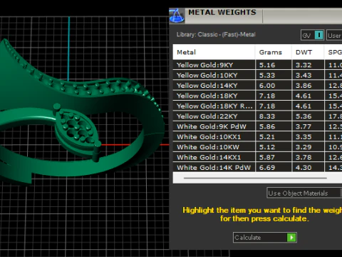 Golden Curve Ruby Ring 3D Printable Model 3D Print Model