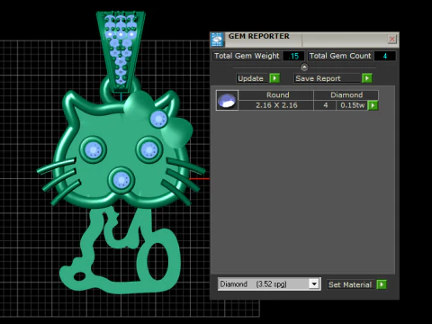 Cute Kitty Face Pendant 3D Printable Model 3D Print Model