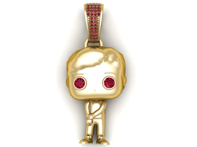 Ruby Pop Boy Pendant 3D PRINTABLE MODEL 3D Print Model .c4d .max .obj .3ds .fbx .stl .blend 