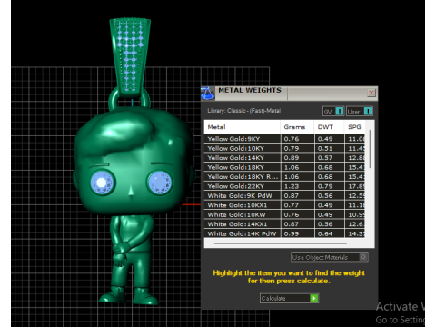 红宝石流行男孩吊坠 3D 可打印模型 3D 打印模型