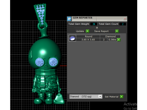 金色 Chibi 男孩吊饰 3D 可打印珠宝模型 3D 打印模型