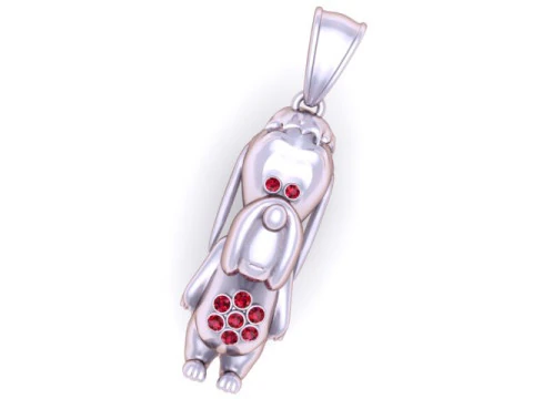 Cute Dog Pendant 3D Printable Jewelry Model 3D Print Model