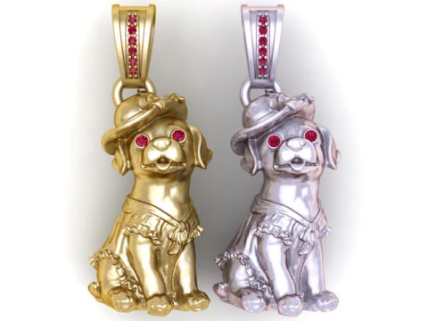 Ruby Lady Dog 3D Printable Model 3D Print Model