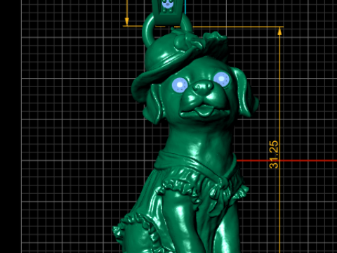 Modelo imprimible en 3D de Ruby Lady Dog Modelo de impresión 3D