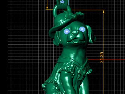 Ruby Lady Dog 3D Printable Model 3D Print Model