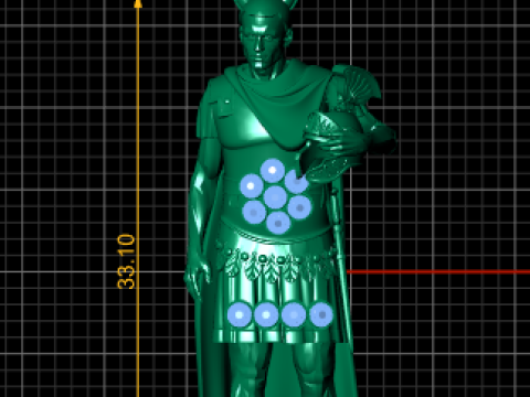 ローマ皇帝ペンダント 3D 印刷可能なジュエリーモデル 3Dプリントモデル