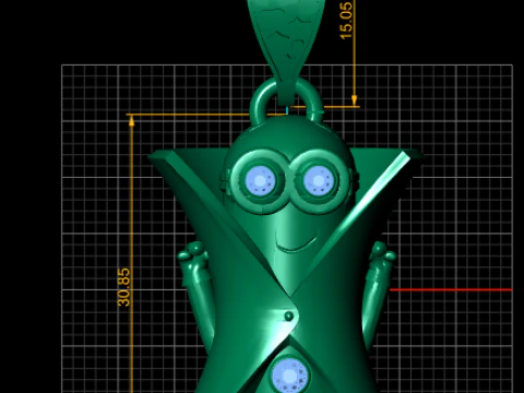 Tiny Cheer Friend Pendant 3D Printable Jewelry Model 3D Print Model