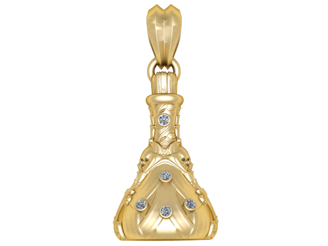 Royal Bell Anhänger 3D-druckbares Schmuckmodell 3D Druckmodell .c4d .max .obj .3ds .fbx .stl .blend 