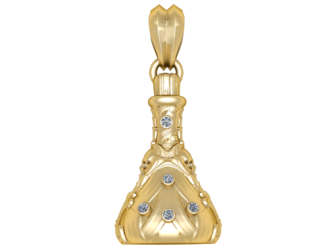 皇家贝尔吊坠 3D 可打印珠宝模型 3D 打印模型