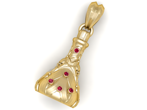 Royal Bell Anhänger 3D-druckbares Schmuckmodell 3D Druckmodell