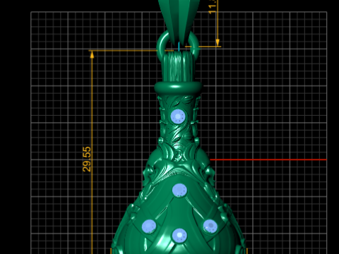 Royal Bell Anhänger 3D-druckbares Schmuckmodell 3D Druckmodell