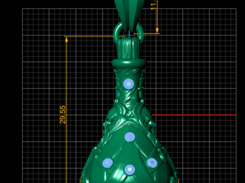 Royal Bell Pendant 3D Printable Jewelry Model 3D Print Model