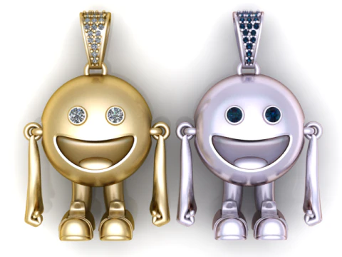 Happy Buddy Pendant 3D Printable Jewelry Model 3D Print Model