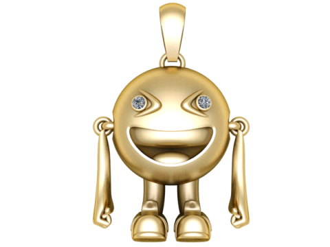 Модель ювелірного виробу Cheerful Wink Buddy Pendant 3D для друку 3D Принт Модель