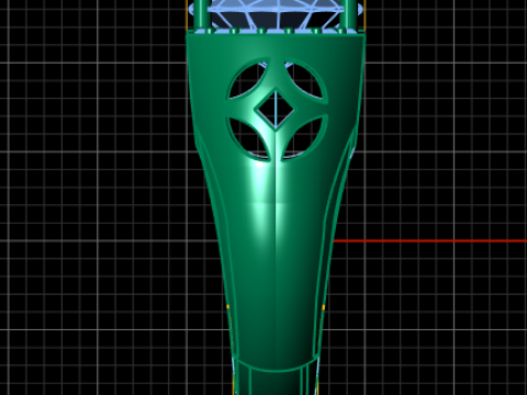Modelo de joias para impressão em 3D de anel de coroa oval ousado Modelo de Impressão 3D