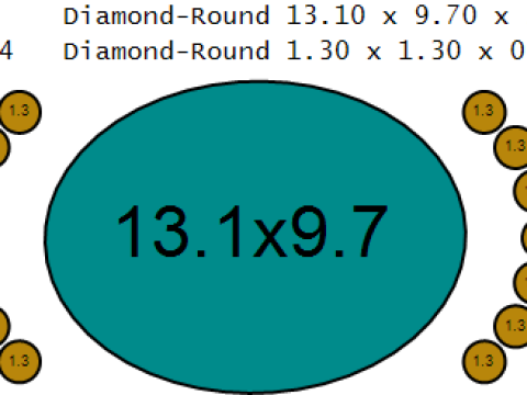 Modelo de joias para impressão em 3D de anel de coroa oval ousado Modelo de Impressão 3D