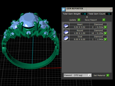 Floral Crown Blossom Ring 3D Printable Jewelry Model 3D Print Model