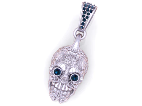 Ornate Skull Guardian Pendant 3D Printable Jewelry Model 3D Print Model