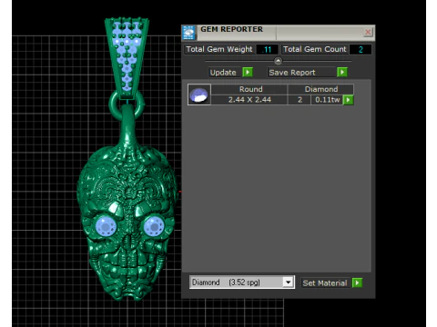 Ornate Skull Guardian Pendant 3D Printable Jewelry Model 3D Print Model